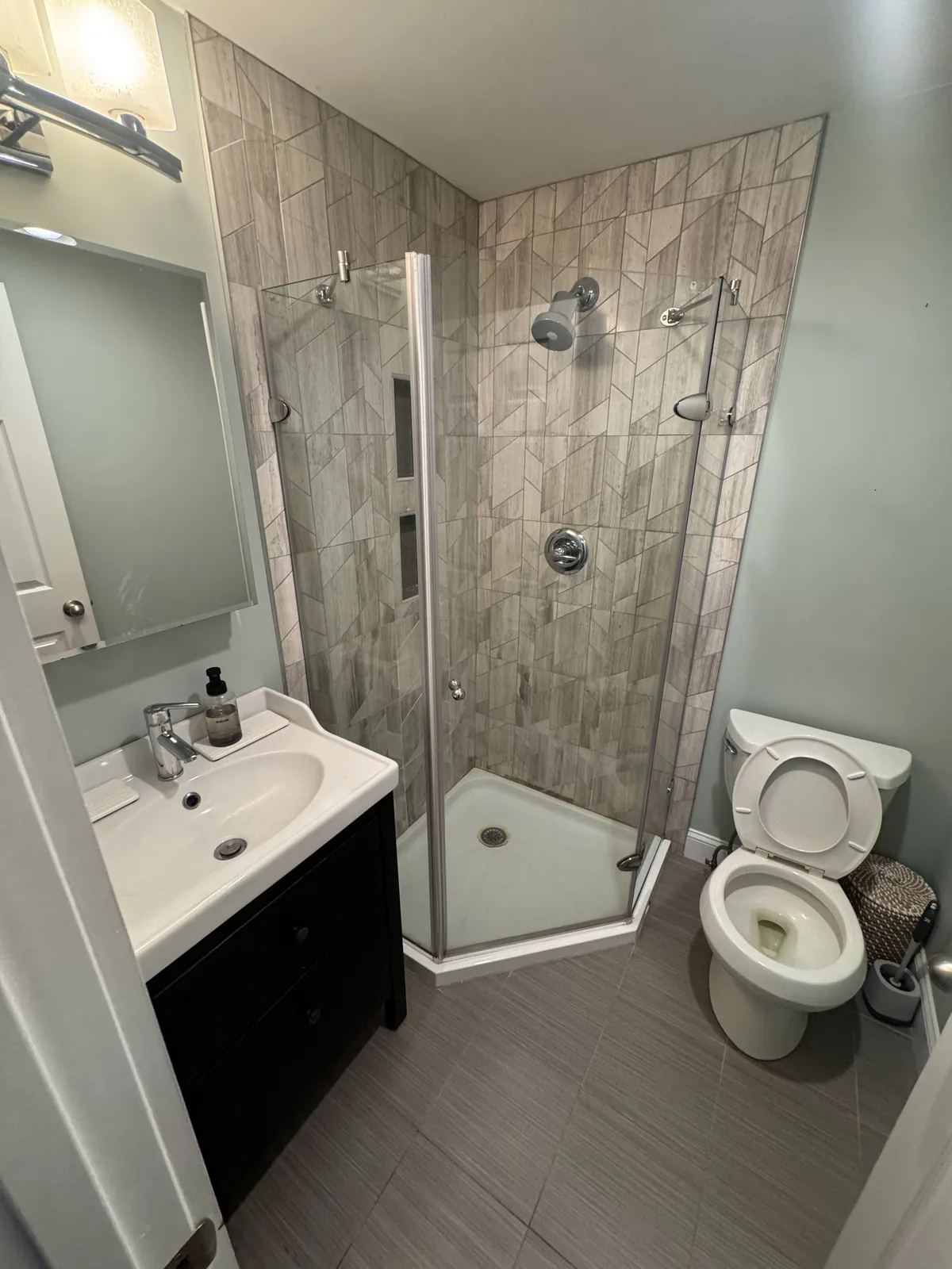 Patterned Tile Bathroom